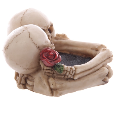 Popielniczka Czaszki Czaszka Róże Skull Roses