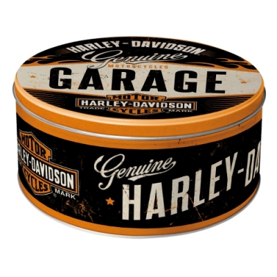 Puszka Metalowa Harley Davidson WLA Stare Logo Okragła