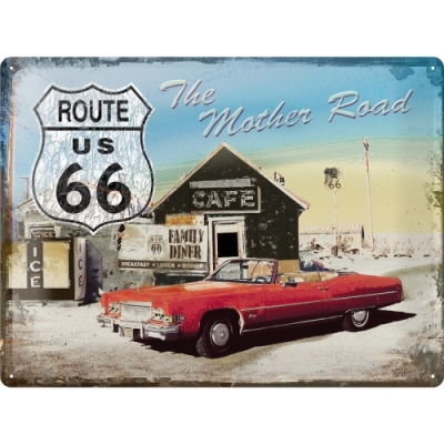Route 66 Tablica Szyld Cadillac USA CAR 30x40