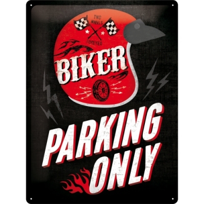 Biker Parking Only Kask Tablica Szyld30x40