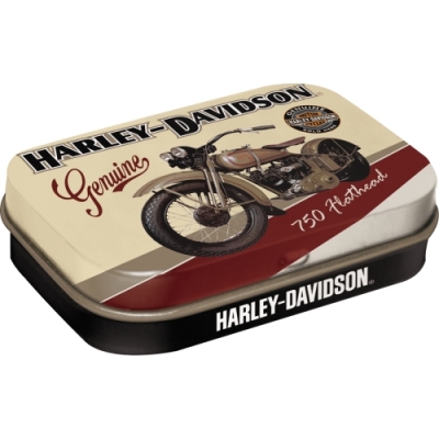 Pudełko metalowe Harley Davidson Flathead miętówki