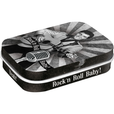 Elvis Rock'n Roll Mietówki Pudełko Metalowe
