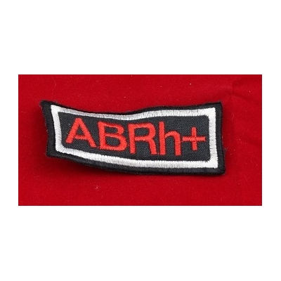 Grupa krwi ABRh+ naszywka