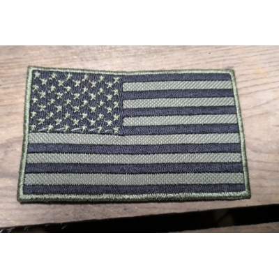 Flaga USA Wojskowa zielona Naszywka Patch Badge Military U.S. Army