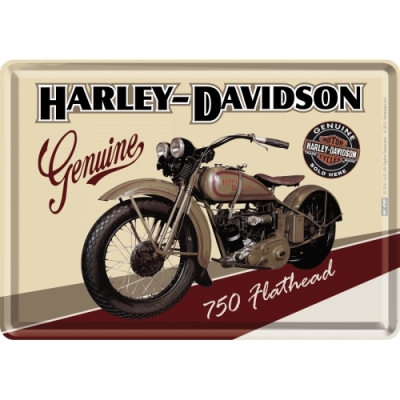Metalowa pocztówka - Harley Davidson Flathead