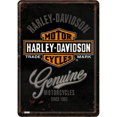 Harey Davidson Genuine WLA- metalowa pocztówka tablica szyld