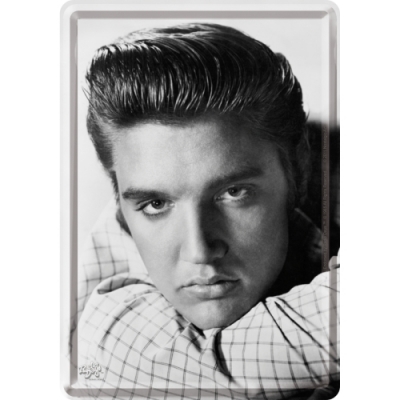 Elvis Presley Portret pocztówka metalowa