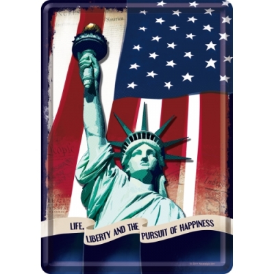 Statua Wolności USA pocztówka metalowa