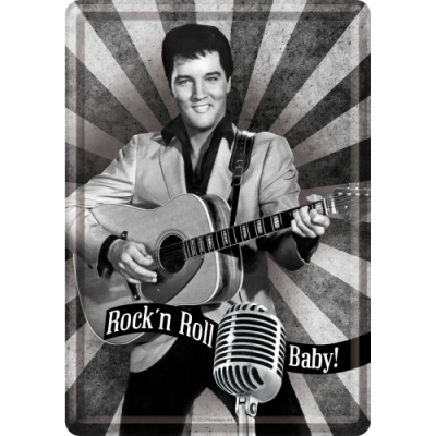 Elvis Presley Rock'n Roll Baby pocztówka metalowa