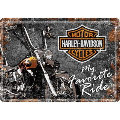 Harley Davidson pocztówka metalowa