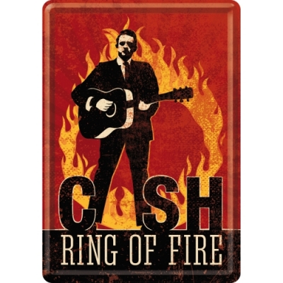 Johnny Cash Ring of Fire pocztówka metalowa