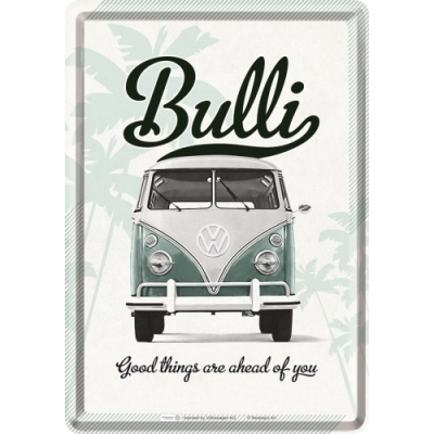 VW  Bulli Bulik Ogórek Przód - metalowa pocztówka tablica szyld
