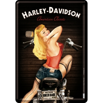 Harley Davidson Biker Baby- metalowa pocztówka tablica szyld