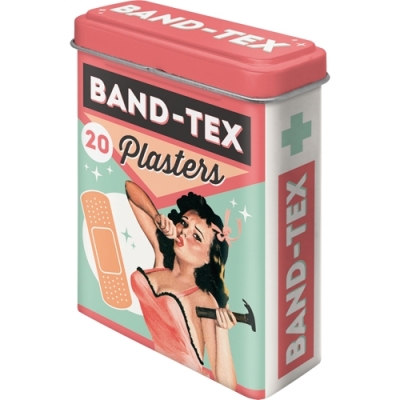 Band Tex Pin Up Girl USA Metalowe Pudełko z Plastrami