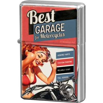 Best Garage Zapalniczka benzynowa Pinup Girl Motocykl